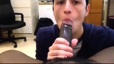 White Mexican Young Boy Sucking Black Cock Eating Cums