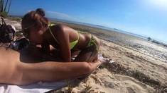 Public beach sex with Asian girlfriend