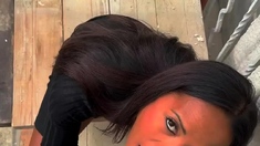 Sexy brunette amateur sucking and fucking cock naked outdoor