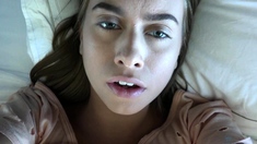 Amateur brunette cum drinking in hot pov