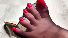 A nylon and foot fetish
