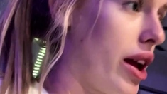 Blonde solo jerking off