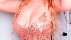 Big boobs milf masturbates with her dildo