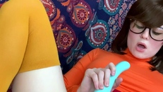 Kinky moist taco brunette anal toy play during masturbating