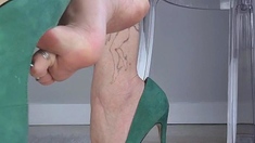 Maitresse Madelines solo foot fetish POV