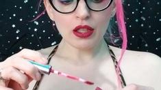 Big boob brunette masturbates on webcam