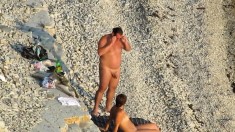 Blowjob on beach