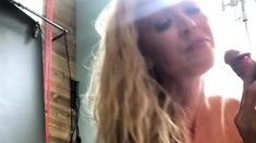 Homemade amateur blonde blowjob