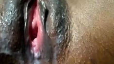 Black Amateur Fingers Herself on Webcam