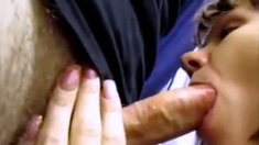 Real Amateur Secretary Performs Blowjob and Swallows Cum