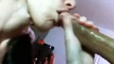 Milf Deep-Throats a Massive Cock for a Facial