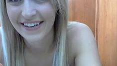 Blonde Teen Solo Masturbating On Webcam