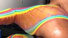 Blonde hotty has hard anal fucking and gives ass to mouth