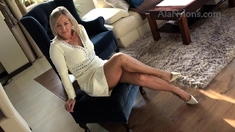 Big tit blonde amateur MILF seduced by a taxi