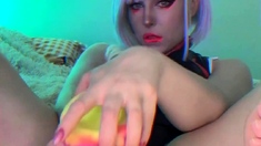 Beautiful Sonya having a horny solo toy masturbation
