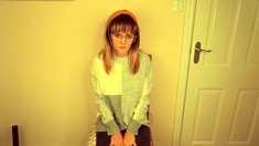 blonde teen pregnant girl has her pussy masturbated