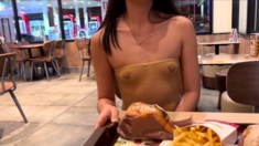 Small titted brunette amateur anal nailed at home