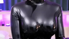 Latex Slut Solo Anal Masturbation