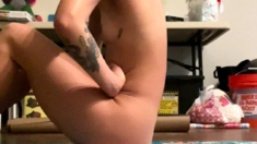 Amateur Webcam Cute Teen Plays Solo with Big Dildo