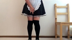 Cute Japanese Maid Pees Herself