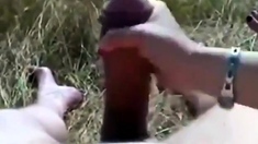 Big dick dad in park