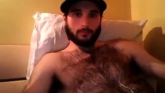 Hairy Chest Covered In Cum