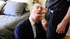 business man suck his boss