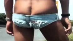 Sissy Boy in Micro Short